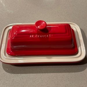 Le Creuset Red Butterdish